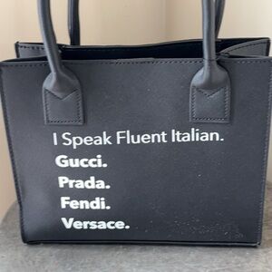 Black Designer Tote Bag